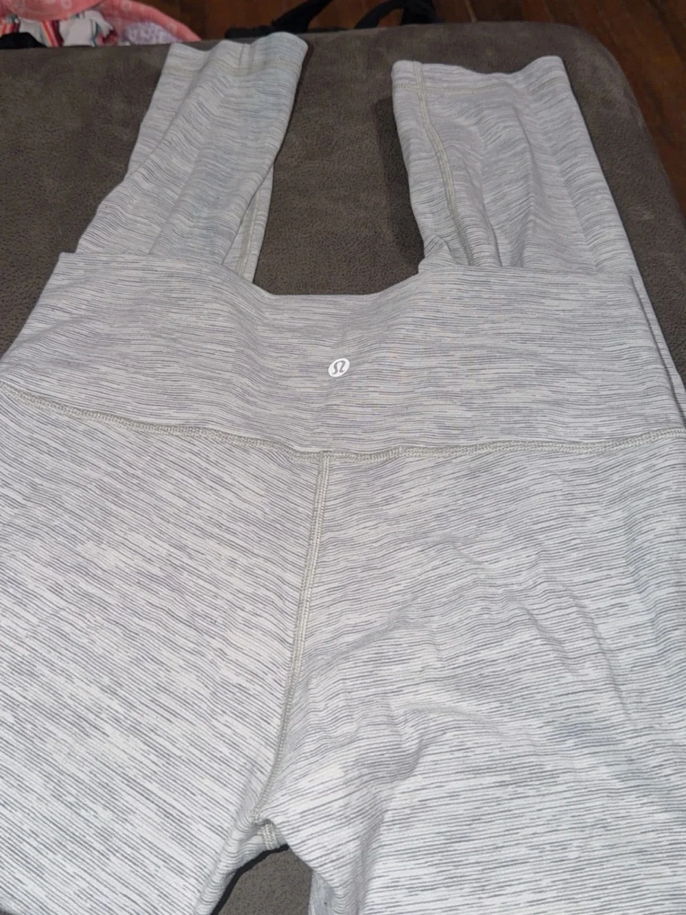 lululemon Heathered Light Gray High-Rise Leggings